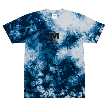 Valuema "VM.inc" Oversized tie-dye t-shirt Navy / White